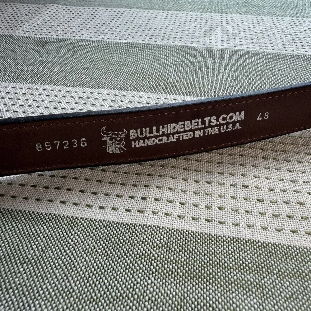 Bullhide Belts The Admiral Chocolate Brown Leather Belt Men's 48
